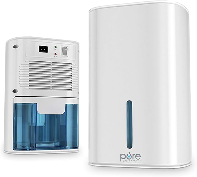 Pure Enrichment PureDry Mini Dehumidifier - 27oz Compact Water Tank Eliminates by Unknown