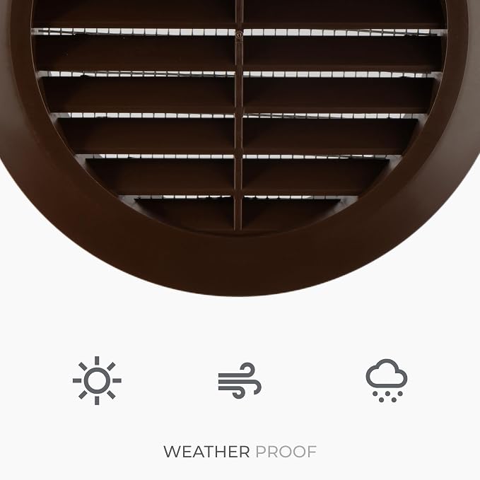 4" Inch Brown Round Air Vent Cover - Image 7