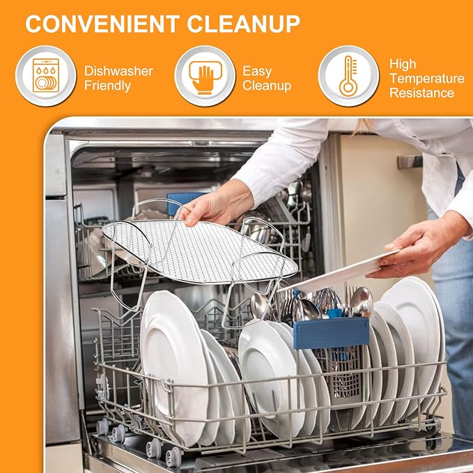 Air Fryer Basket for Nuwave Oven, Steel Grill Basket, Non-stick Mesh Basket Set - Image 3
