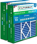Filterbuy 20x20x5 Air Filter MERV 13 Optimal Smoke & Allergy Defense, Pleated by Filterbuy