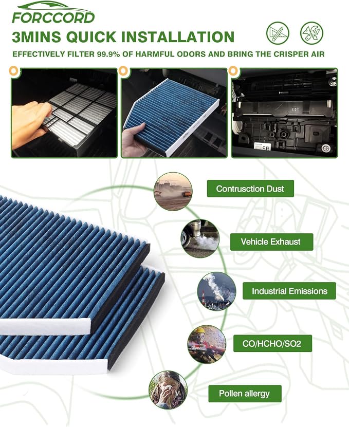 Cabin & Engine Air Filter Fit for Audi A4 & A4 Quattro 2009-2016, Audi A4 - Image 7