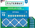 Filterbuy 13.25x13.25x1 Air Filter MERV 13 Optimal Smoke & Allergy Defense by Filterbuy