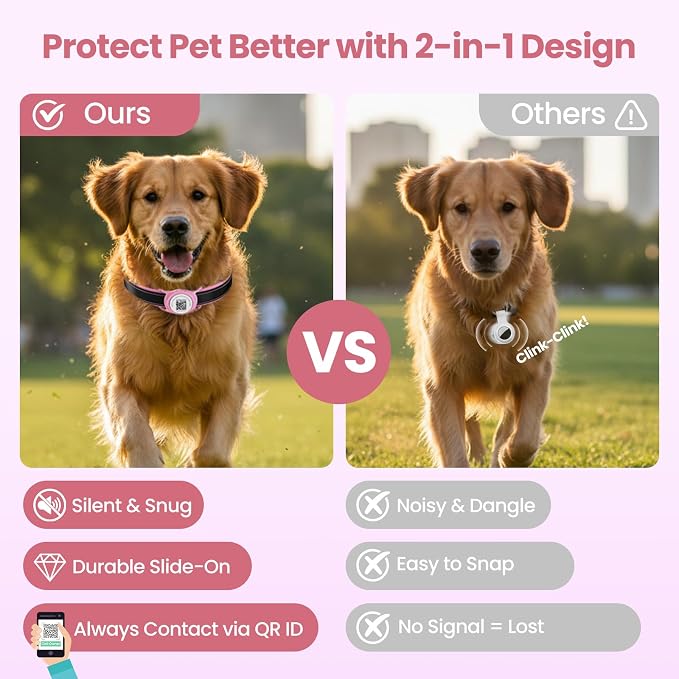 for AirTag Dog Collar Holder, Waterproof Smart QR Code - Image 3