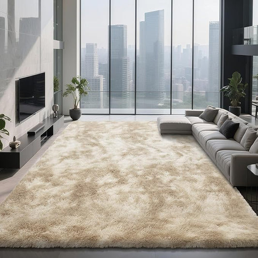 10X14 Large Area Rugs for Living Room Bedroom,Big Shag Rug for Bedroom Dorm,Soft Fluffy Indoor Carpet Nursery Rugs for Kids Girls Room Home Decor,Camel