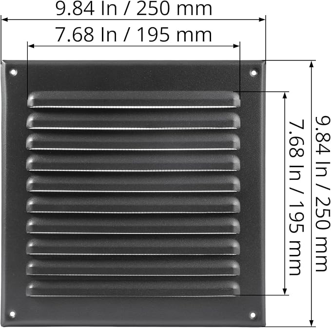 8'' x 8" Inch Square Ventilation Grille - Image 2