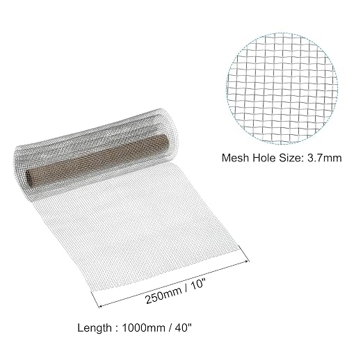 PATIKIL 40" L x 10" W Woven Wire Mesh, 6 Mesh 316L Stainless Steel Air Vent - Image 2