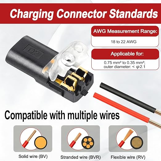 30Pcs Standard Quick Connect Wire Connectors – No Stripping Double Wire Plug in - Image 9