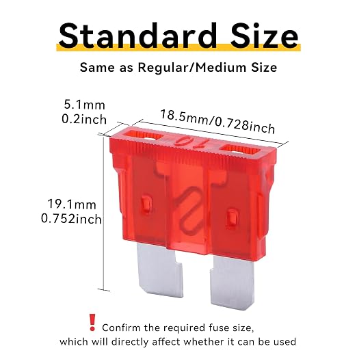100 Pack Auto Fuses 10 AMP ATC/ATO Standard Regular Fuse Blade 10A Car Truck - Image 2