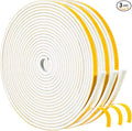 Yotache White Doors Windows Weather Stripping 1/4" x1/8", Foam Insulation by yotache