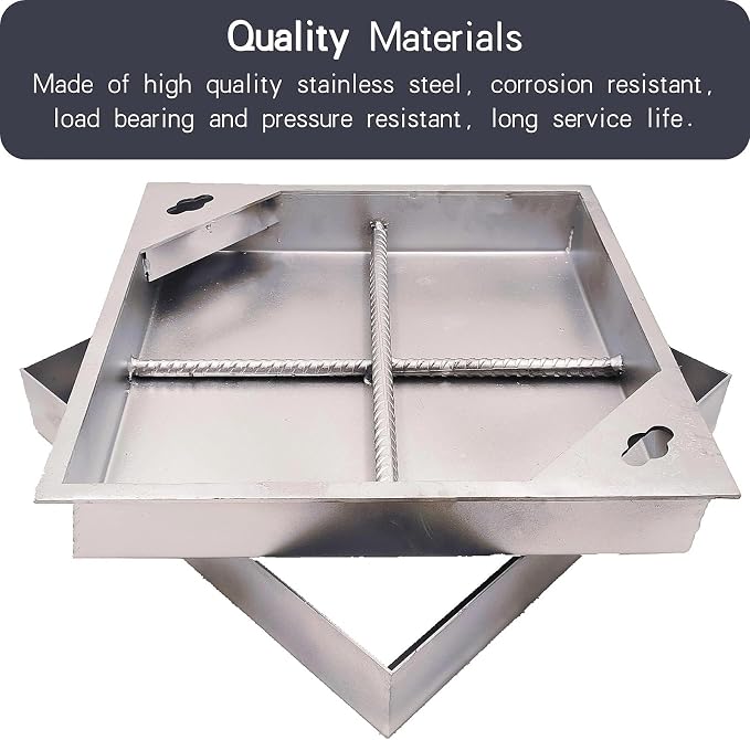 16x16 Invisible Stainless Steel Manhole Cover and Frame - Image 3