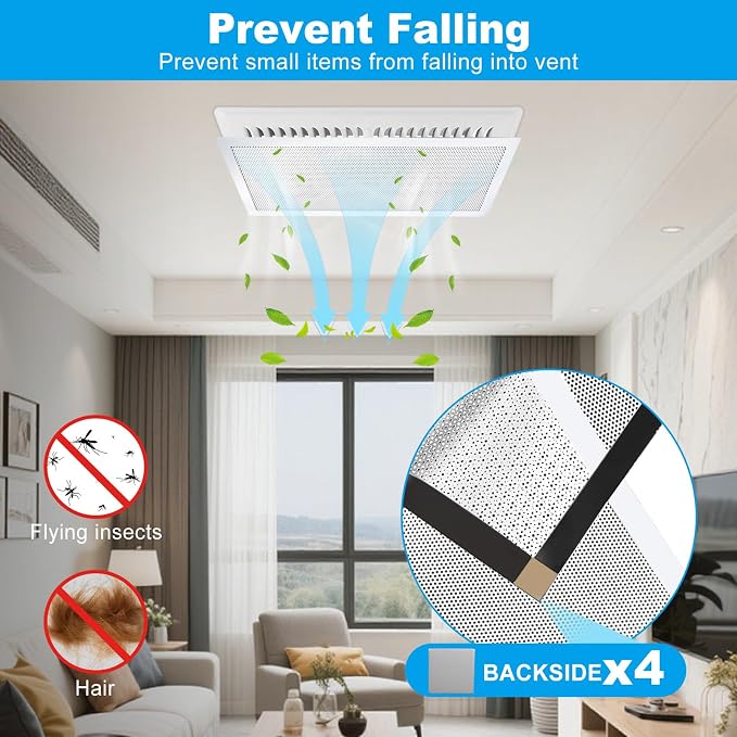 4-Pack 5"x13" White Powerful Magnetic Vent Covers - Image 4