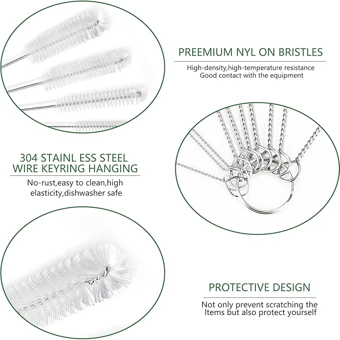 CiaraQ Bottle Cleaning Brushes, 9.8 Inch Nylon Tube Brush Set, Cleaner - Image 5