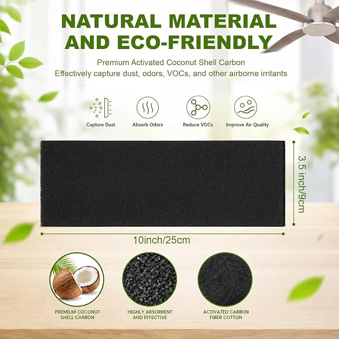 40 Pcs Ceiling Fan Filters for Blades, Fan Air Purifier Pads - Image 2