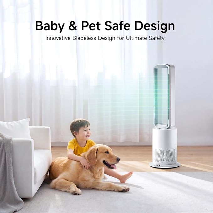 Xcity TP09Pro Bladeless Tower Fan, 3-in-1 Air Purifier, Space Heater & Cooling - Image 6