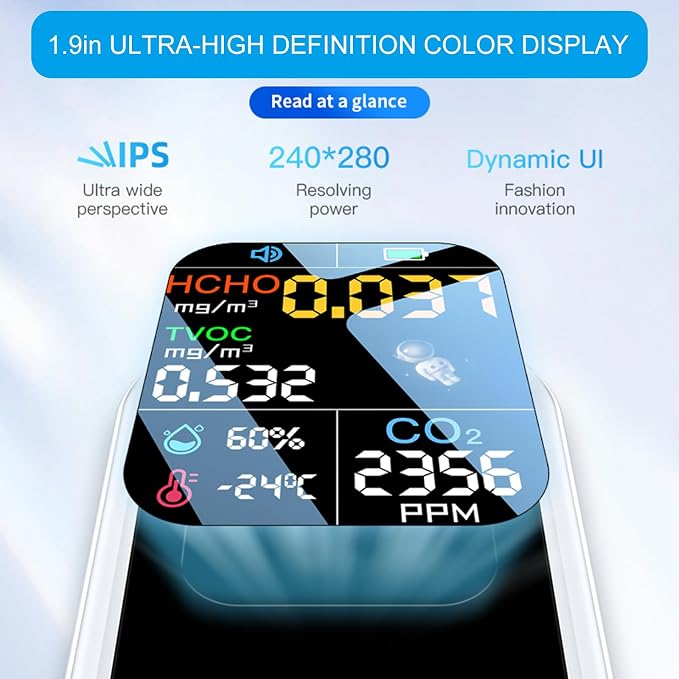 Digital Monitors with High Accuracy Precisions CO2 Monitorings Device ABS Tester - Image 4