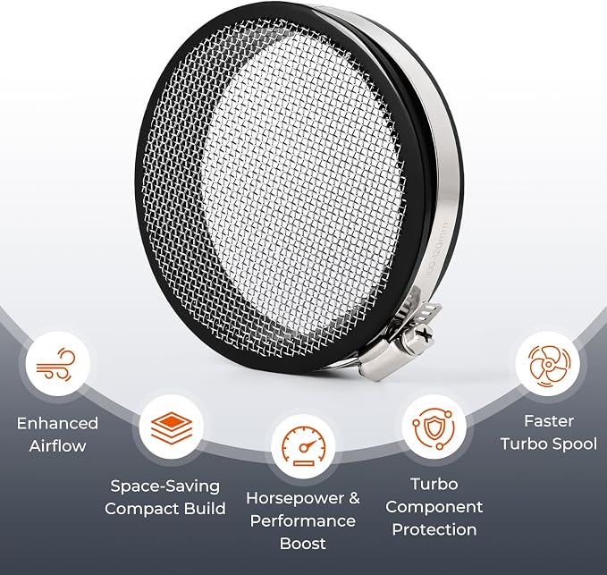 4" Turbo Inlet Screen 304 Stainless Steel Mesh Filter, Universal 4 inch Turbo - Image 4