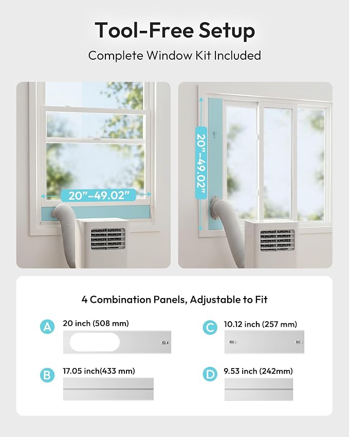 EUHOMY 12, 000 BTU Portable Air Conditioners, 5-in-1 Portable AC Unit - Image 4