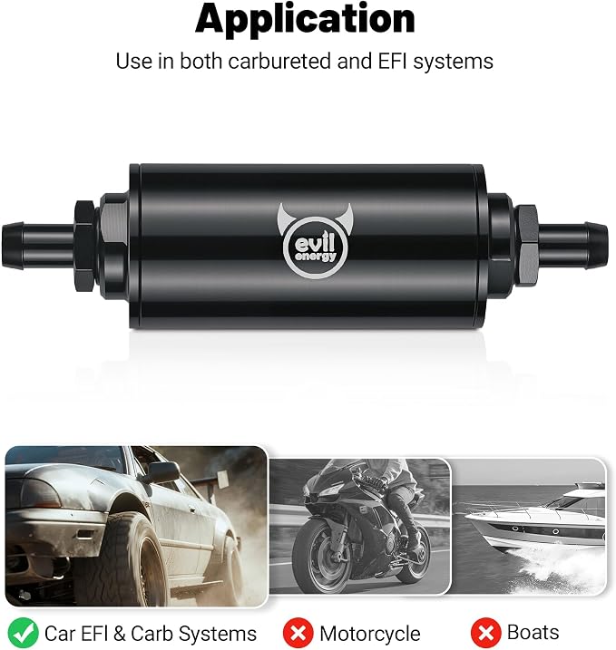EVIL ENERGY Inline Fuel Filter 100 Micron - Image 4