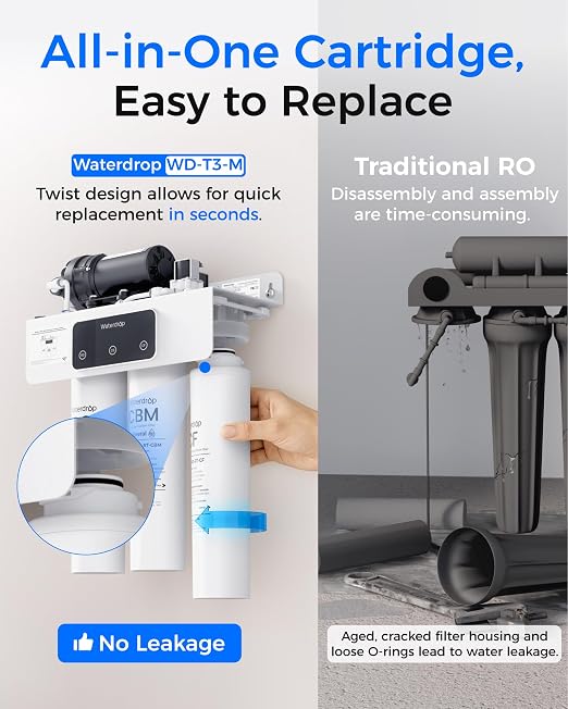 Waterdrop T3-M Remineralization Reverse Osmosis Water Filter, NSF/ANSI 372 - Image 9
