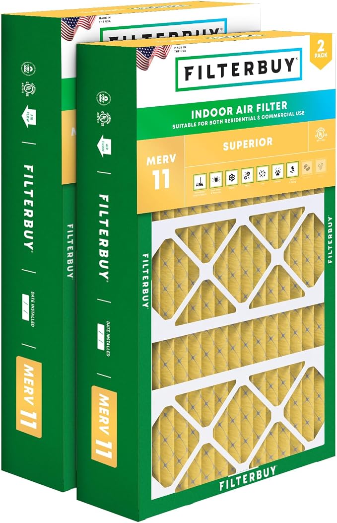 Filterbuy 17x26x4 Air Filter MERV 11 Superior Pet & Allergy Defense, by Filterbuy