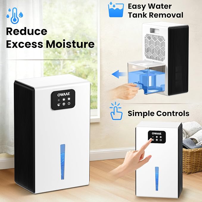 Dehumidifier, 1000 sq.ft Quiet Dehumidifiers - Image 8