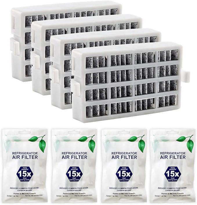 Funmit 4 Pack W10311524 AIR1 FreshFlow Air Filter and 8 Pack W10346771A Fresh - Image 2