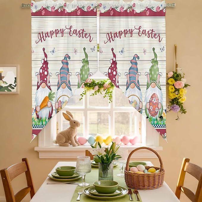 Swag Curtain, Happy Easter Gnomes - Image 2