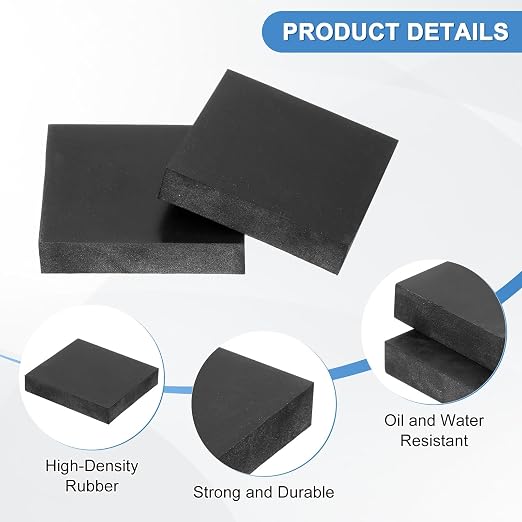 M METERXITY 4-Pack Rubber Anti Vibration Pads 2" Non-Slip Square Vibration - Image 2