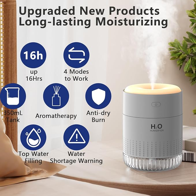 SZO Plant Humidifier Indoor, 500ml Grey - Image 4