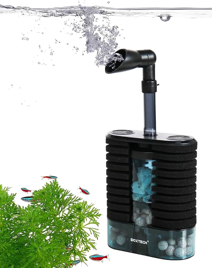 UPETTOOLS Aquarium Filter Sponge Filter, Submersible Fish Tank Filters Built-in by UPETTOOLS