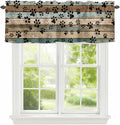 Dog Paws Valances for Windows, Teal Brown Wood Grain Kitchen Valance Light by Unknown