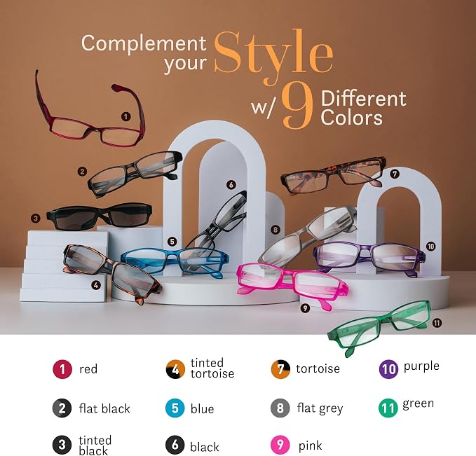 TruVision Readers Reading Glasses, Comfort Spring Hinges - Image 5