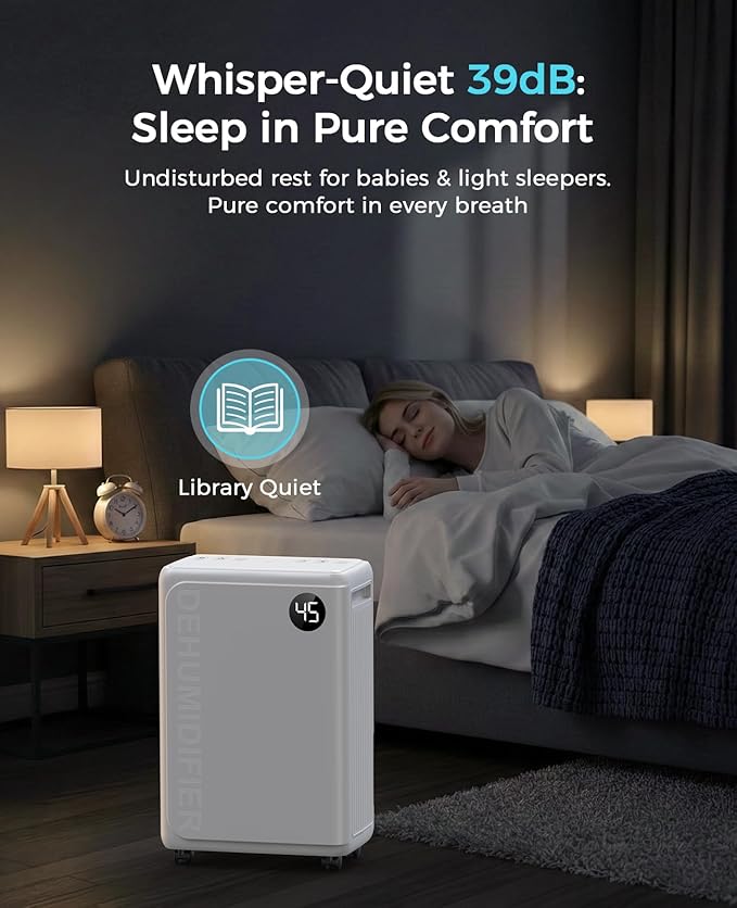 PLUSCENT 32 Pint Dehumidifier for Basement, 2500 sq.ft Dehumidifiers for Home - Image 6