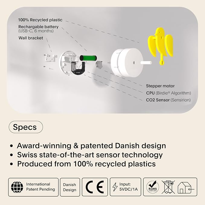 Birdie 2.0 - Design Indoor CO2 Monitor - Air Quality Monitor & CO2 Sensor - Image 6