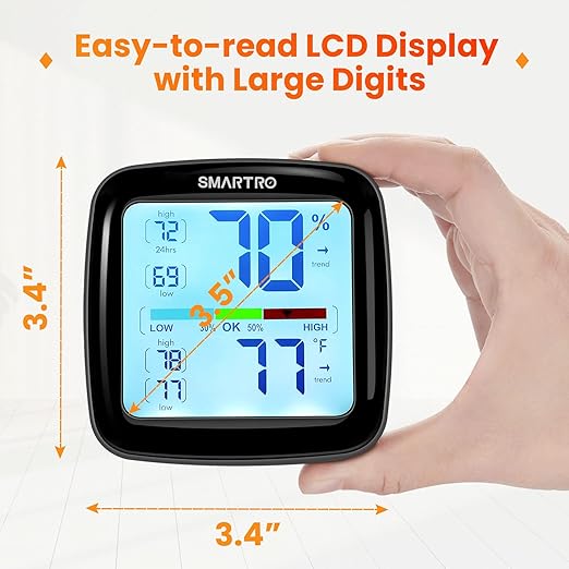 SMARTRO SC42 Professional Digital Hygrometer Indoor Thermometer Room Humidity - Image 5