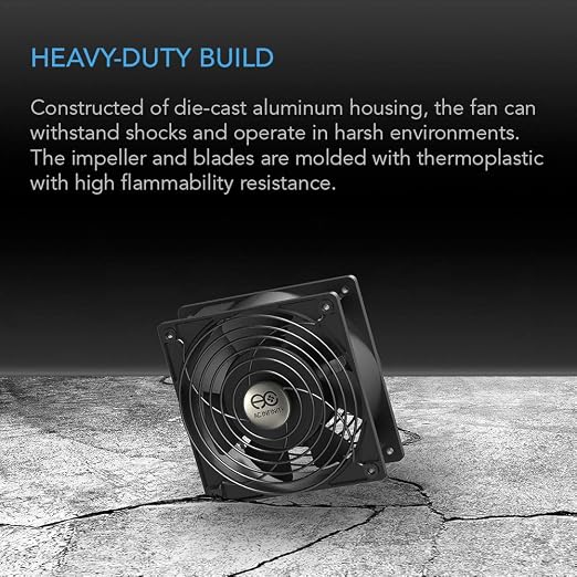 AC Infinity AXIAL 2060, Muffin Fan, 120V AC 200mm x 200mm x 60mm High Speed - Image 4