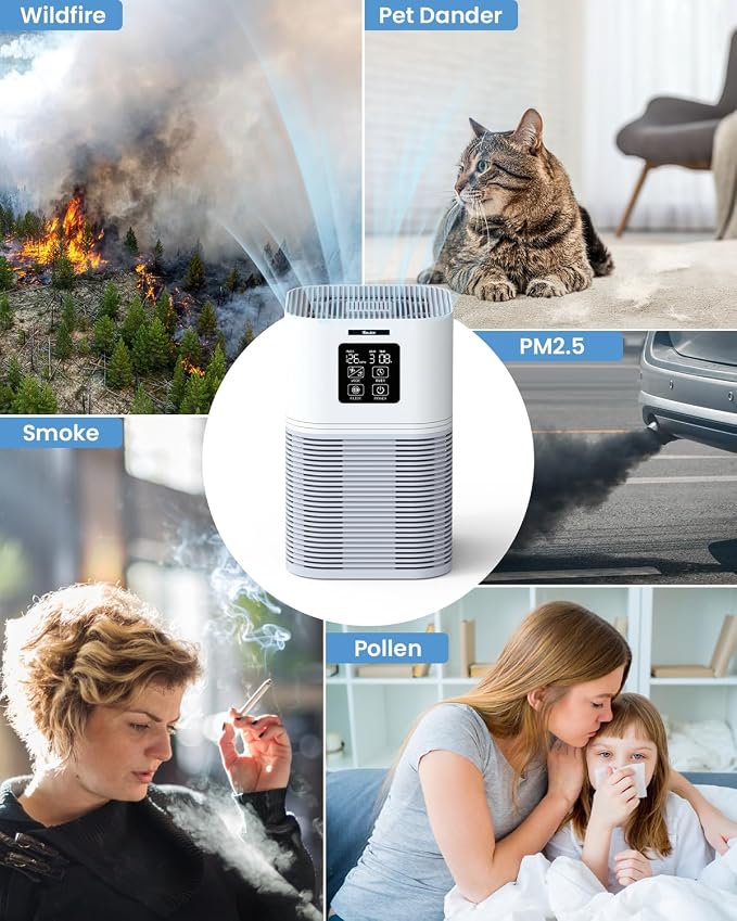 VEWIOR Air Purifiers for Home, Air Purifiers for Large Room up to 600 sq.ft - Image 2