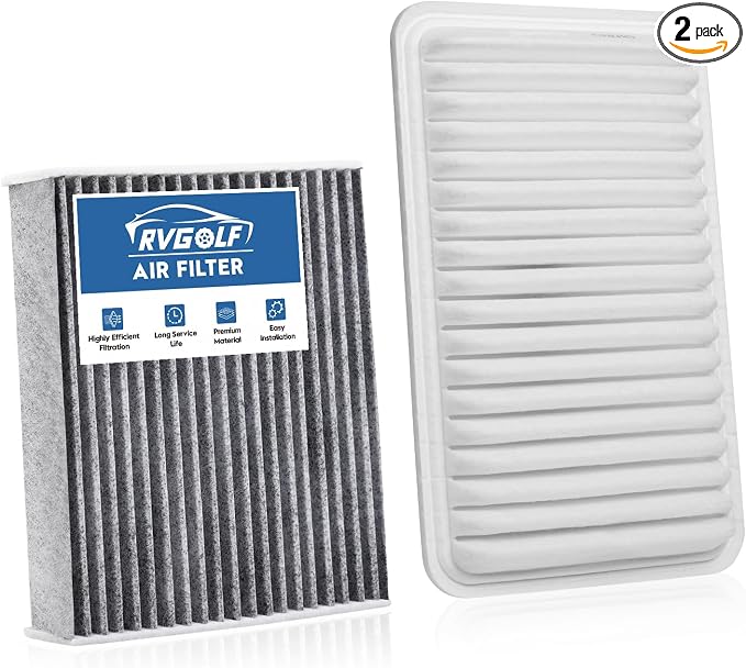 Engine+Cabin Air Filters Fit for 2009-2019 Corolla, 2009-2014 Matrix, 2007-2018 by RVgolf