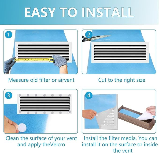 Air Vent Filters High Efficiency Dustproof Cut-to-Fit | Home Ac Dust Control - Image 8