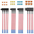 TMH 16 Pcs 12V Add-a-Circuit Fuse Tap Kit, 4 Types Standard Mini Micro2 Low by TMH