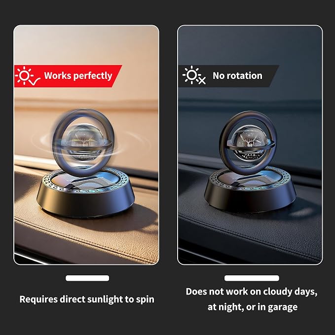 Kwak’s Solar-Powered Rotating Car Aromatherapy Auto-Spinning Ornament - Image 6