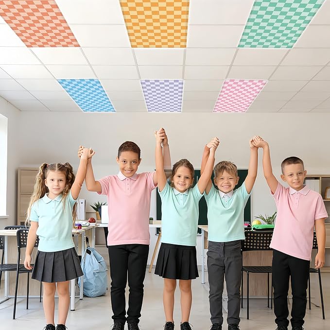 QOUBAI 6PCS Fluorescent Light Covers, 4x2 Feet Magnetic Light Cover Fluorescent - Image 7