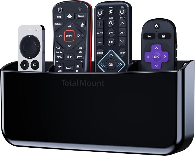 TotalMount Hole-Free Remote Holder – Eliminates Need to Drill Holes in Your Wall by TotalMount