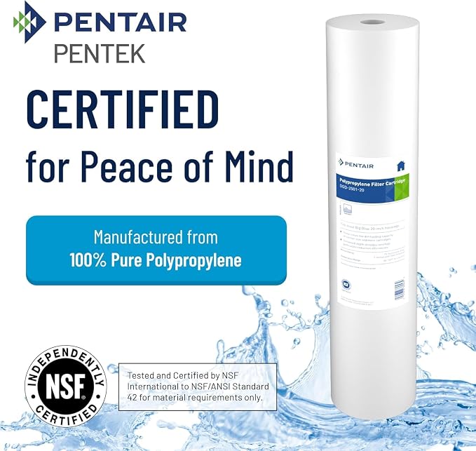 Pentair Pentek DGD-2501-20 Big Blue Water Filter, 20-Inch Whole House Sediment - Image 3