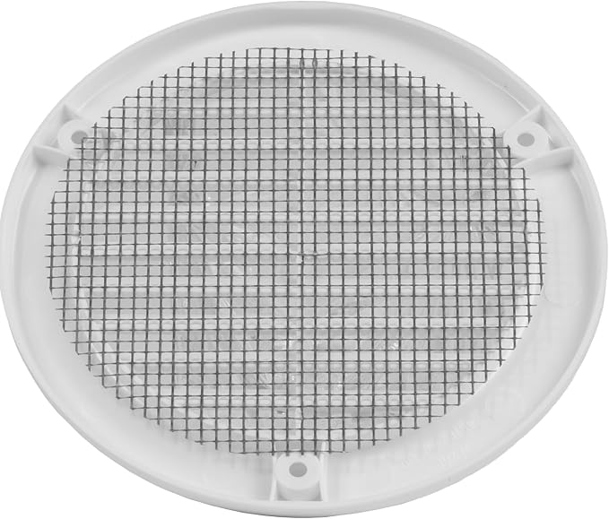 2-Pack 4" Round Air Vent Cover – White Plastic Soffit Air Vent Deflector - Image 9