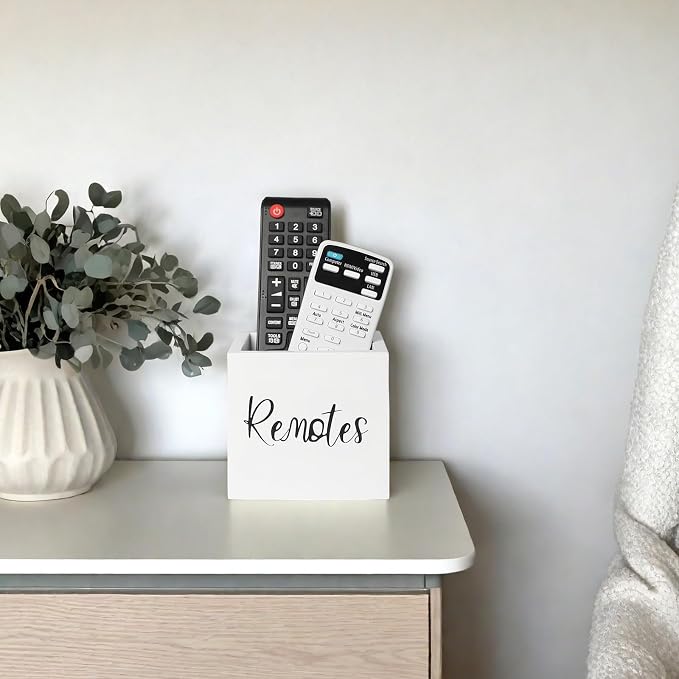 LBEMEY Wood Remote Control Holder, TV Remote Control Organizer - Image 7