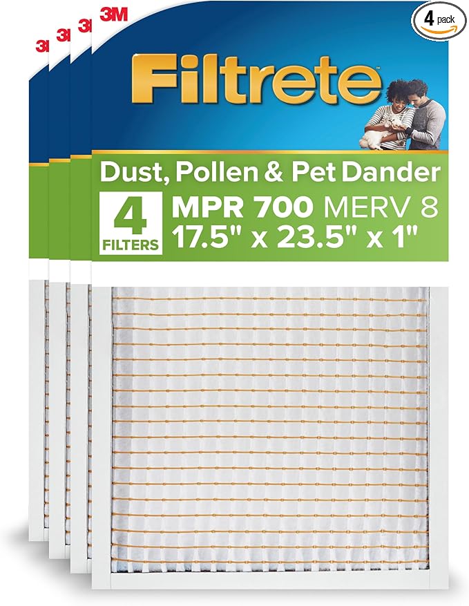 Filtrete 17.5x23.5x1 AC Furnace Air Filter, MPR 700, MERV 8, Tough on Pollen by Unknown