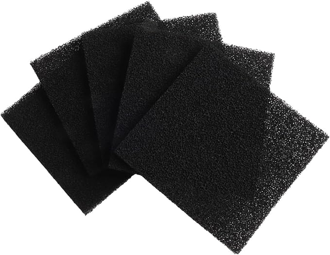 5 Pack Carbon Filter Sponge 13x13x1cm Black High Density Air Purification Pad - Image 8