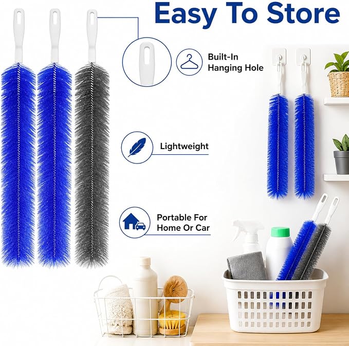 Bendable Microfiber Head Dust Remover, Air Conditioner Vents, Cars，Gray+Gray - Image 5