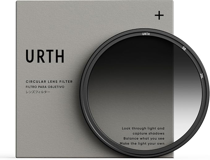 Urth 58mm Soft Graduated ND8 Lens Filter — 3-Stop, Ultra-Slim 20-Layer by Urth